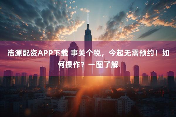 浩源配资APP下载 事关个税，今起无需预约！如何操作？一图了解