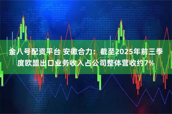金八号配资平台 安徽合力：截至2025年前三季度欧盟出口业务收入占公司整体营收约7%